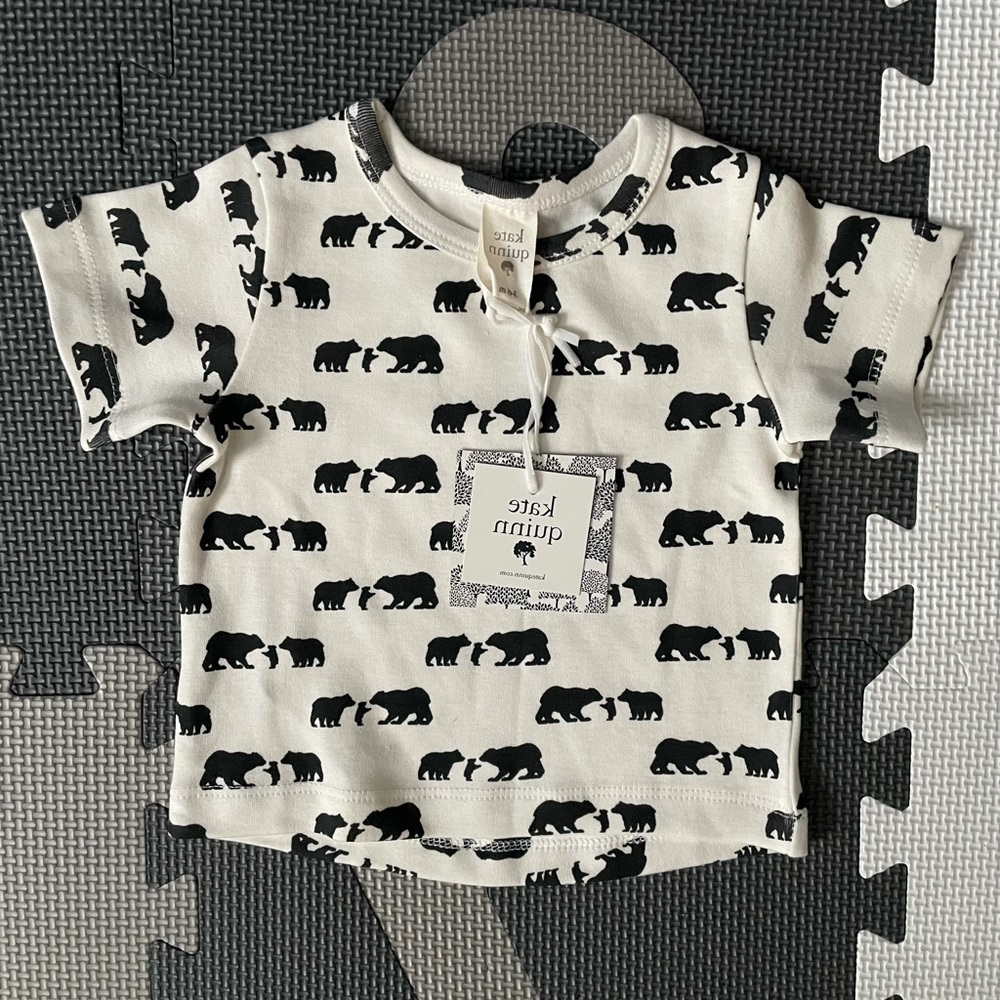 Kate Quinn Boxy Shirt Bears 3-6,organic cotton